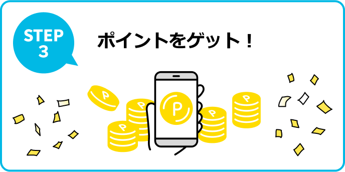 STEP3 ポイントをゲット！
