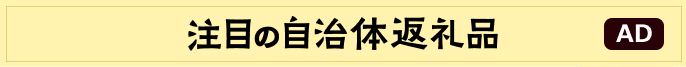 注目の自治体返礼品