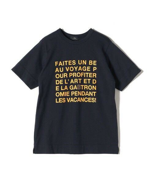 SHIPS Primary Navy Label:ロゴ TEE