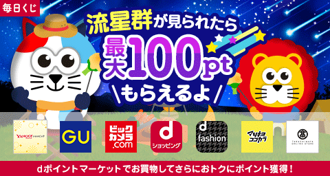 最大100ポイントもらえるよ