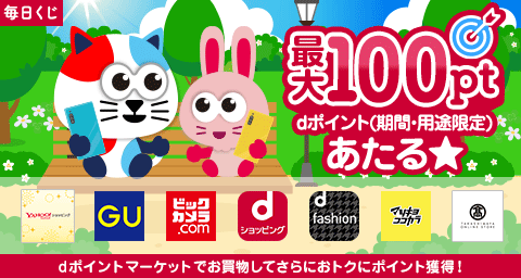最大100ポイントもらえるよ