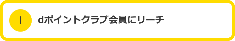 1 dポイントクラブ会員にリーチ